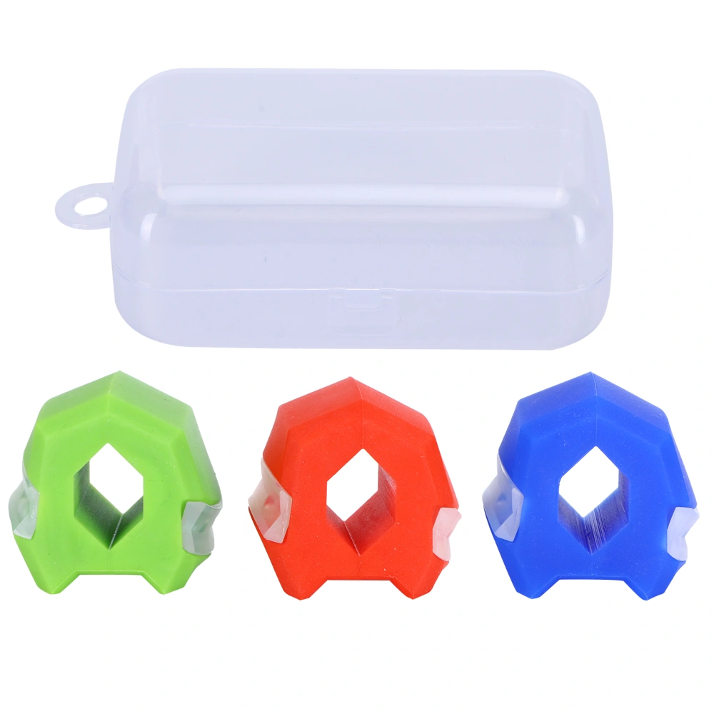 3pcs Face Masseter Neck Training Ball Silicone Portable Jaw Shaping Exerciser Set(Red Blue Green )