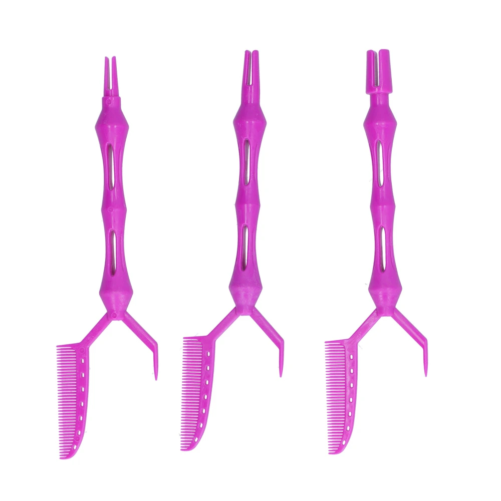 Barber Shop Hair Perm Comb Hair Positioning Perming Dyeing Comb Styling Tool SetPurple