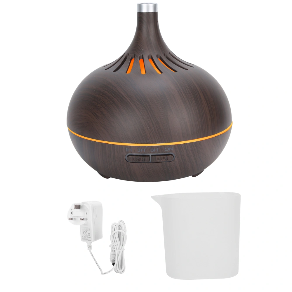 Wood Grain Home Humidifier Ultrasonic Aroma Diffuser with LED Light 400ml (110-240V)UK Plug