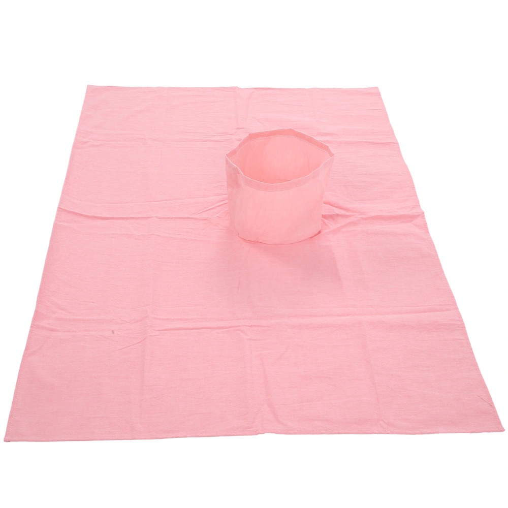 Beauty Salon Massage Bed Sheet Cotton Massage Table Cover with Face Hole (70 x 100cm)Pink