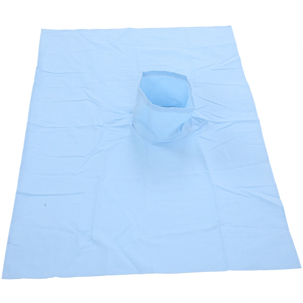 Beauty Salon Massage Bed Sheet Cotton Massage Table Cover with Face Hole (70 x 100cm)Sky Blue