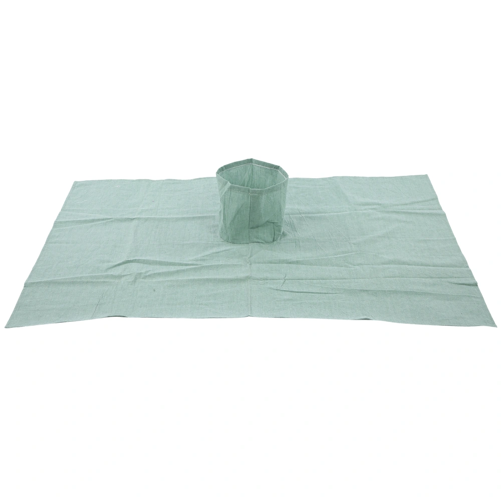 Beauty Salon Massage Bed Sheet Cotton Massage Table Cover with Face Hole (70 x 100cm)Green Black