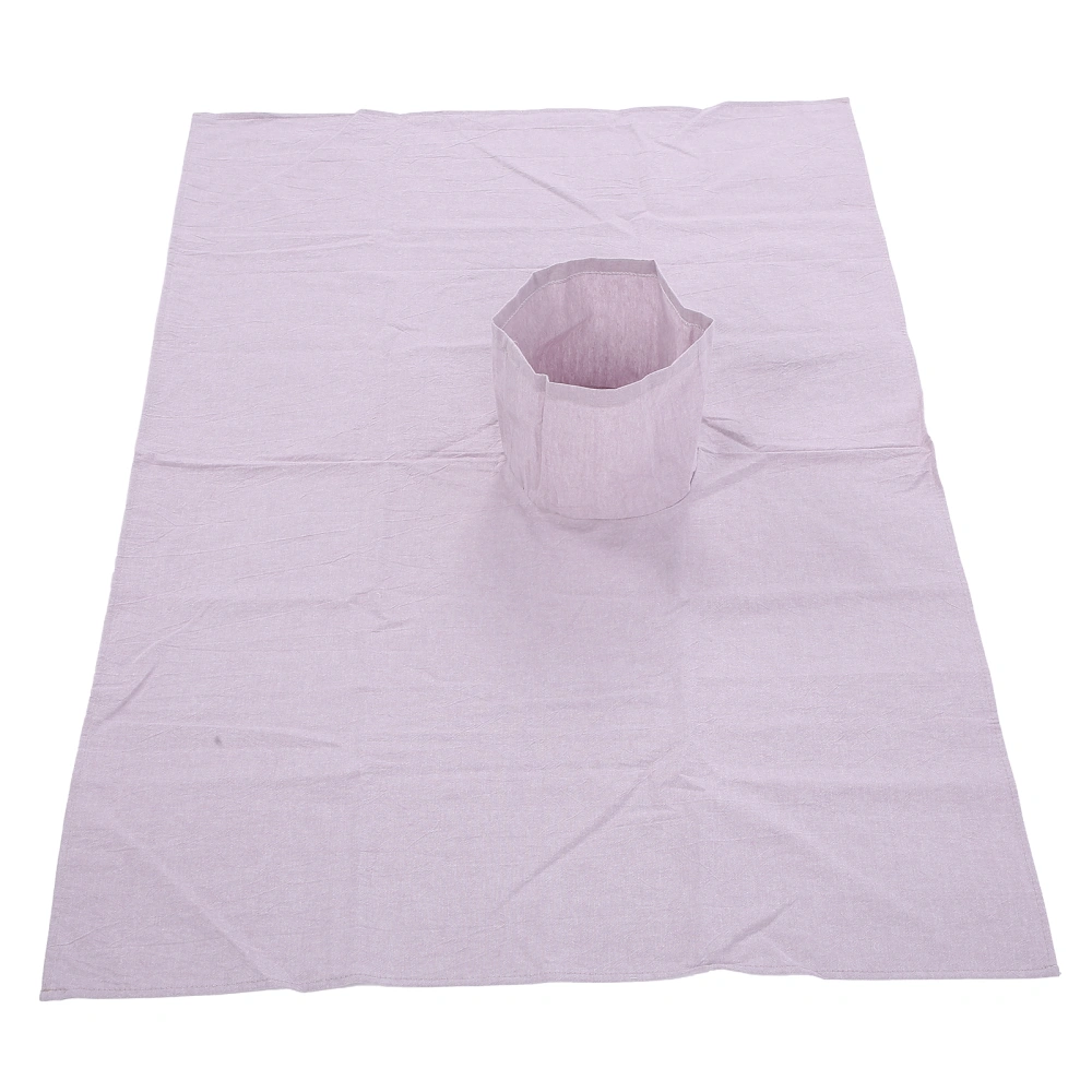 Beauty Salon Massage Bed Sheet Cotton Massage Table Cover with Face Hole (70 x 100cm)Purple Grey