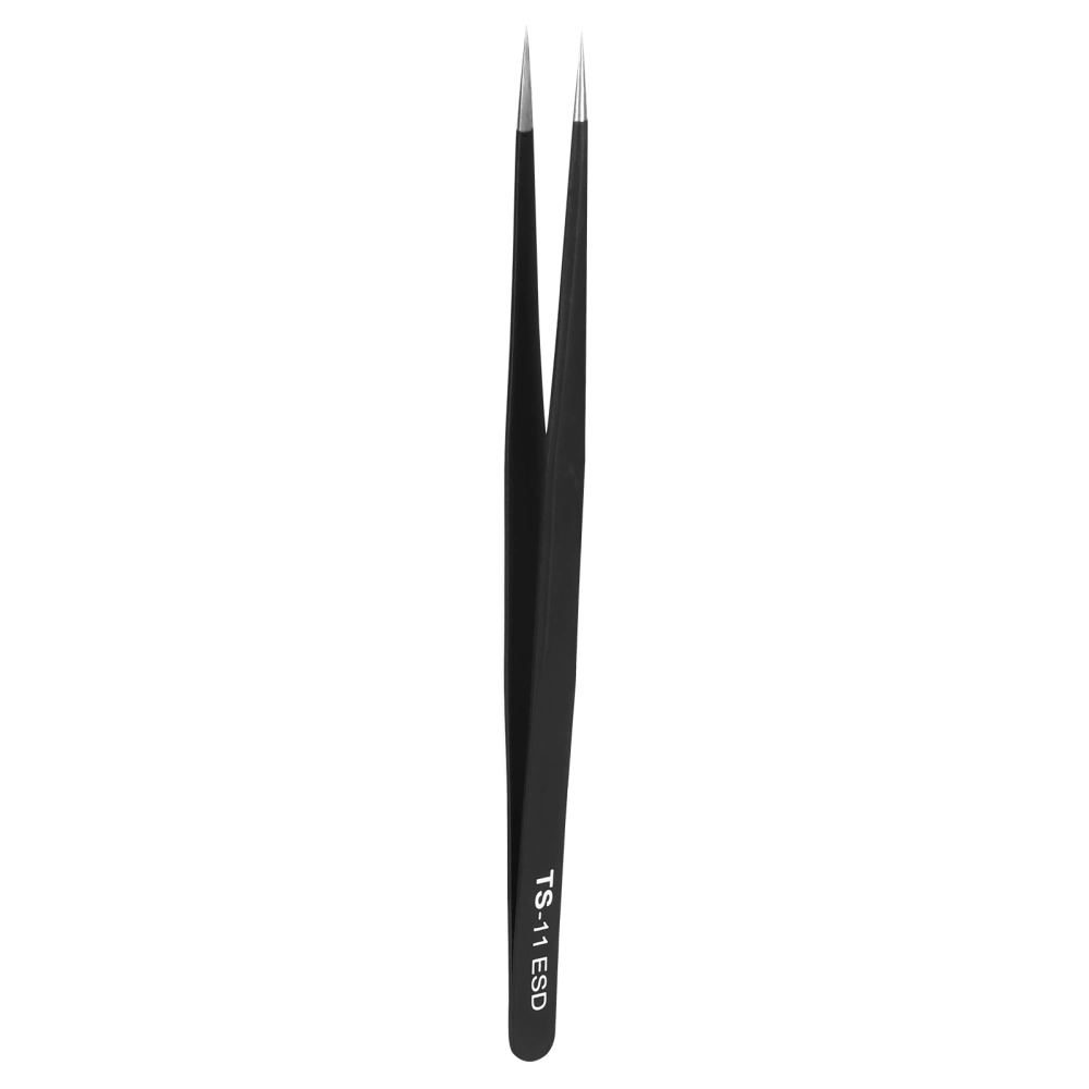 AntiStatic Eyelashes Tweezers Precise Stainless Steel Tweezers for Eye Lashes Grafting Extension(TS11 Straight Head )