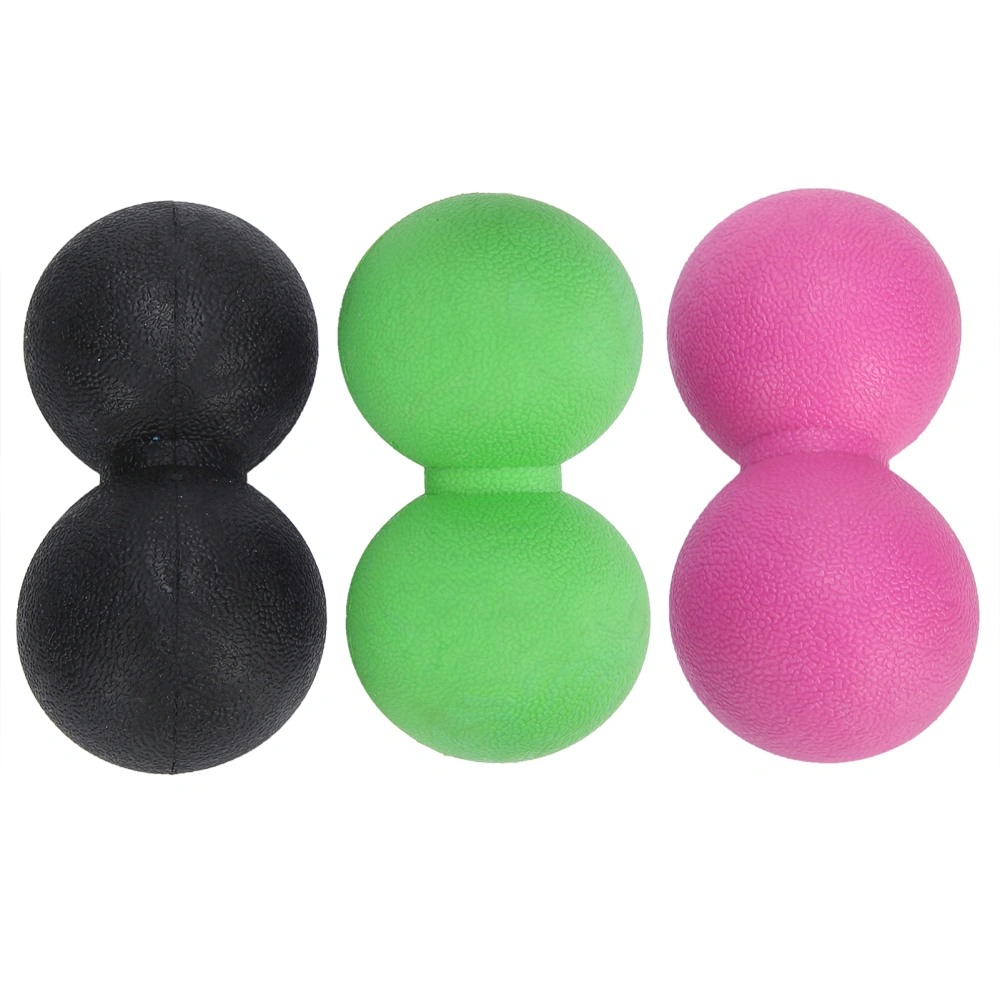 TPR Yoga Massage Ball Muscle Relax Portable Fitness Body Fascia Exercise Ball Set(Black Rose Red Green )