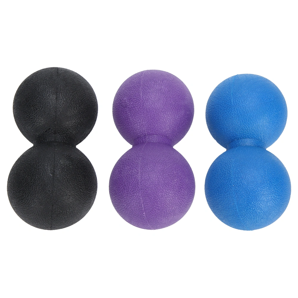 Silicone Yoga Exercise Ball Portable Muscle Relax Fitness Body Fascia Massage Ball Set(Black Purple Blue )