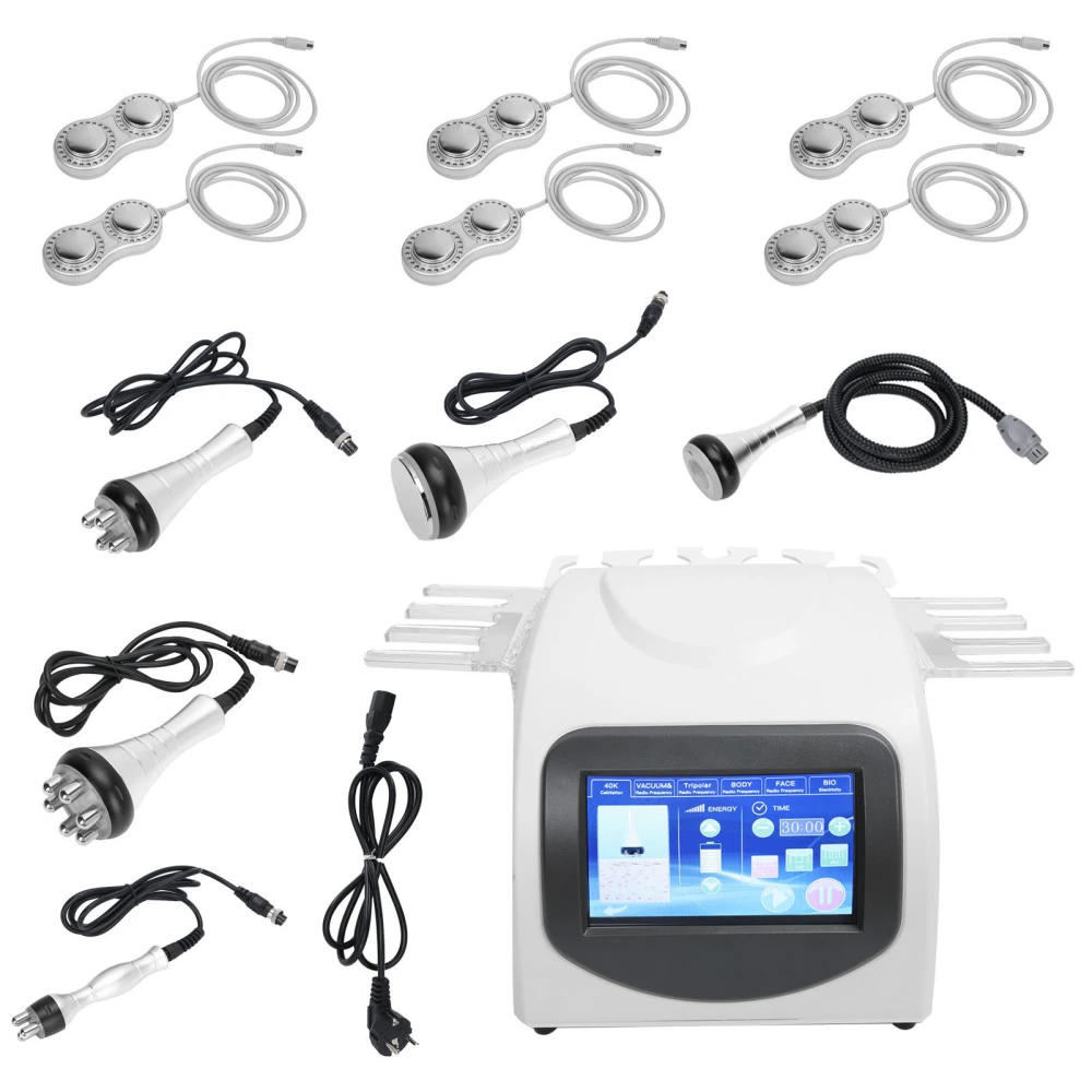 6 in 1 RF Fat Burning Body Slimming Machine Ultrasonic Anti Cellulite Beauty Machine 110‑240VEU Plug