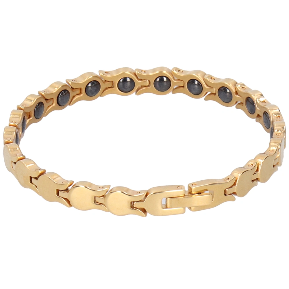 Magnetic Bracelet Ti Steel Inlaid with Crystal Jewelry Accessories Gifts Crafts Gold