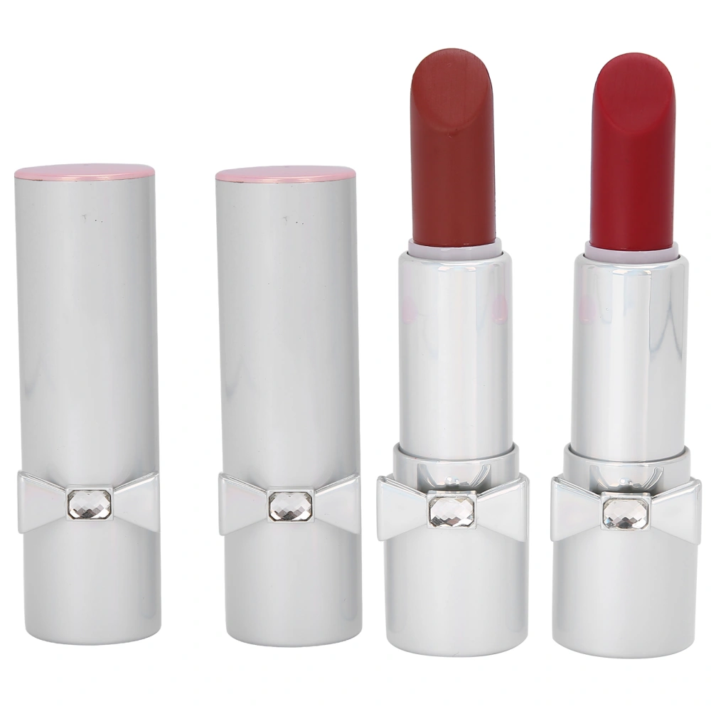 2pcs Long Lasting Matte Lipstick Exquisite Portable Full Color Lip Stick Makeup Tool403+406