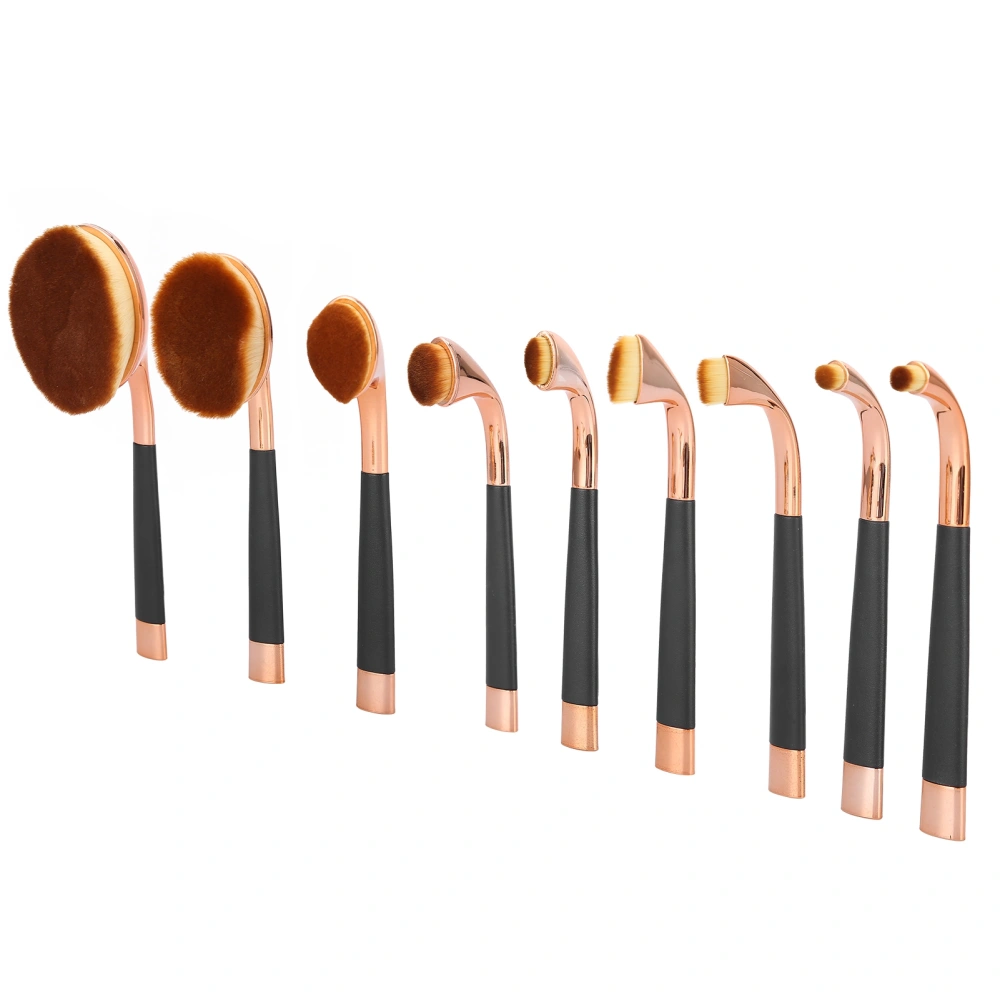 9Pcs Makeup Brushes Special Shape Powder Sculpting BB Cream Eyeshadow Beauty Tool SuppliesAW01 Gold Black Handle