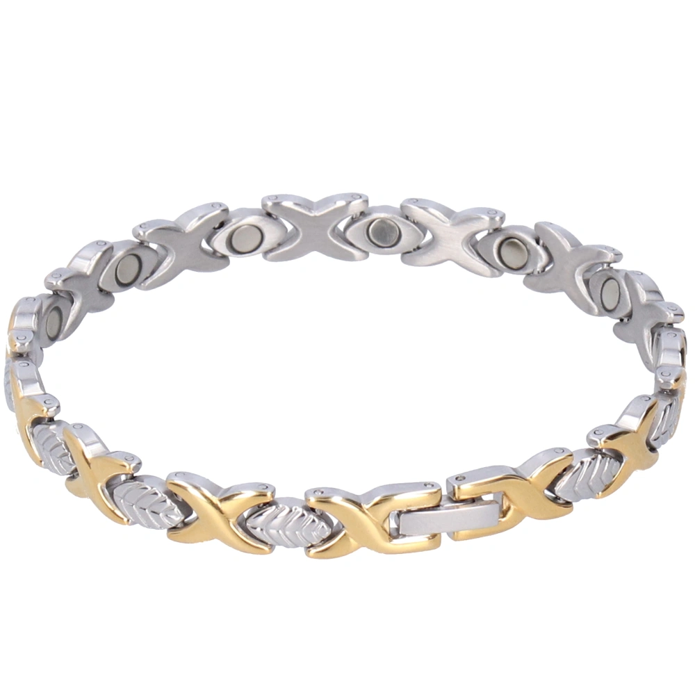 Titanium Steel Magnetic Bracelet Adjustable Length Women Jewelry Gift for Birthday Anniversary