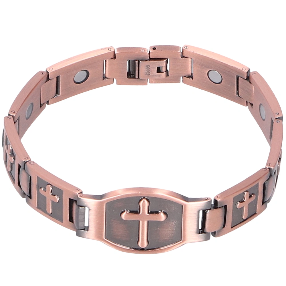 Copper Magnetic Bracelet Adjustable Length Men Women Magnetic Therapy Bracelet