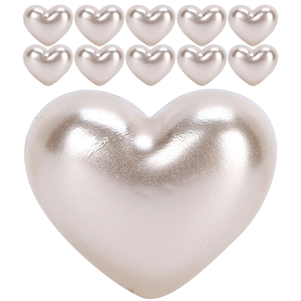 10pcs Heart Beads Imitation Pearls Beads Nail Art Decoration DIY Craft Ornament AccessoryXZ-44