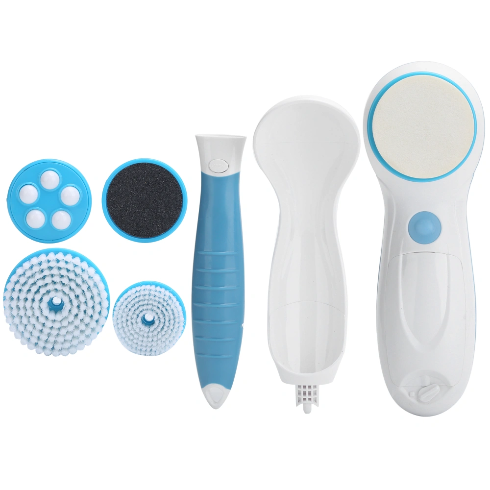 6‑In‑1 Body Face Cleaning Brush Electric Face Bath Pore Cleaning Exfoliating Massage Brush