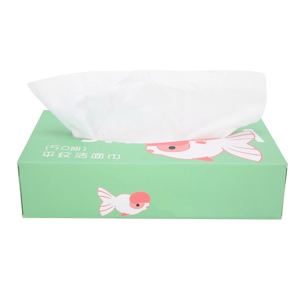 50pcs 20 x 20.5cm Cotton Face Tissue Dry Wet Use Face Cleaning Makeup Removal Wipe