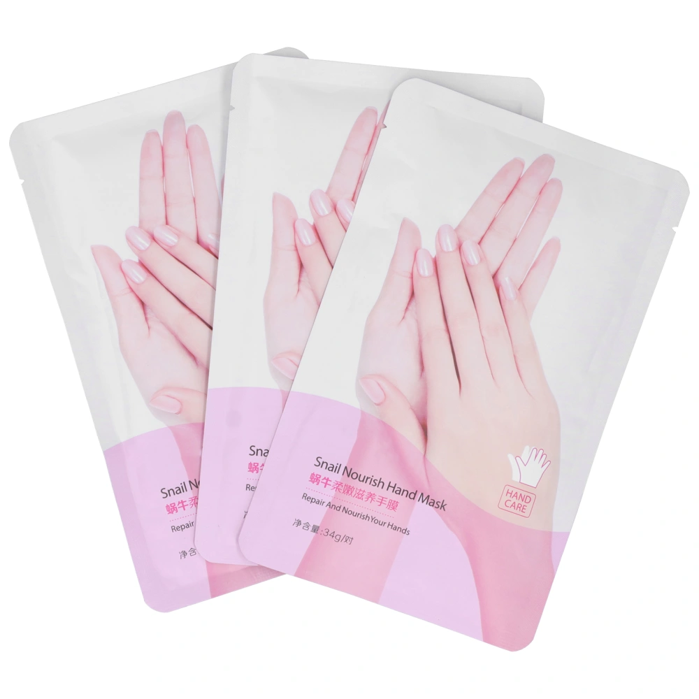 Moisturizing Hand Mask Dead Skin Fine Line Removal Hand Mask for Skin Care 34g x 3 Bags