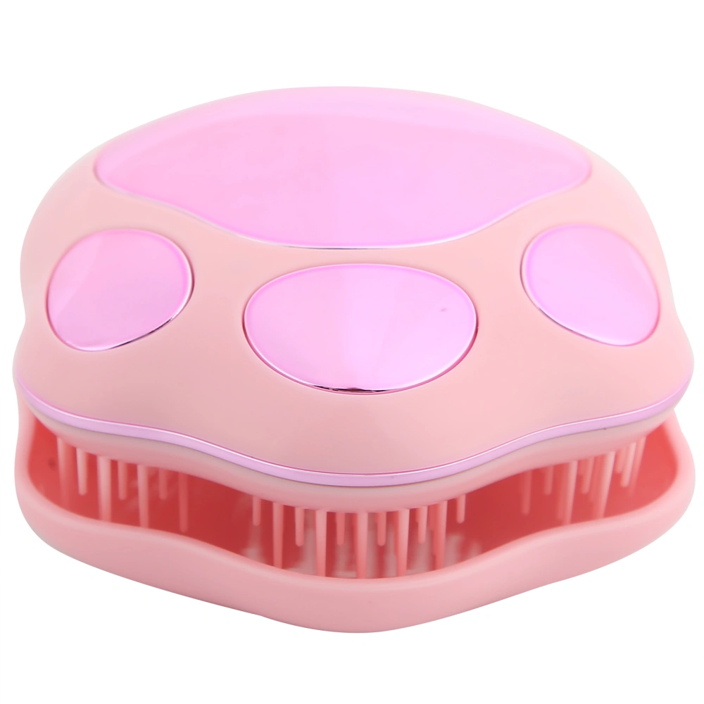 Hair Brush Comb Cat Paw Shape Portable Scalp Massage Head Hairbrush Hair Care Comb Pink