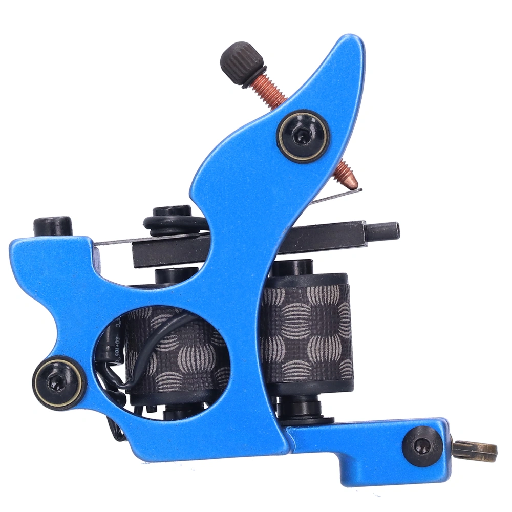 Blue Portable Coil Tattoo Machine for Liner and Shader Alloy Frame Tattoo Supplies