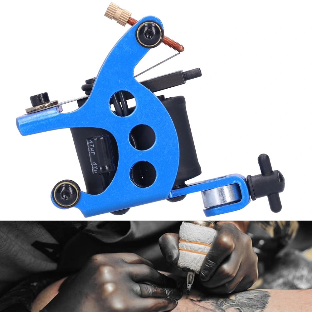 3 Holes Coil Tattoo Machine Liner Shader Body Art Tattoo Supply Machine Device Blue