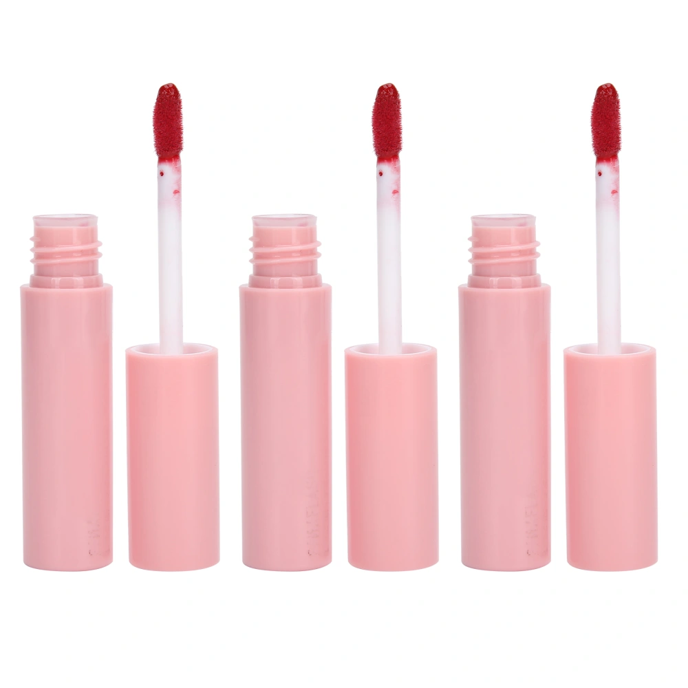 3pcs Dual Use Long Lasting Matte Lip Gloss Matte Waterproof Lip Glaze Makeup Tool PF-M01(#204 )