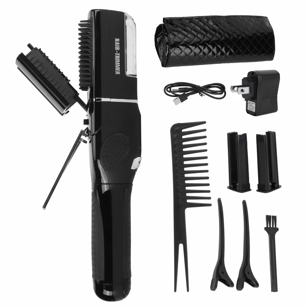 Split End Hair Trimmer Automatic Electric Split End Trimmer Hair Care Hairdressing Tool 110‑240V (Black)US Plug