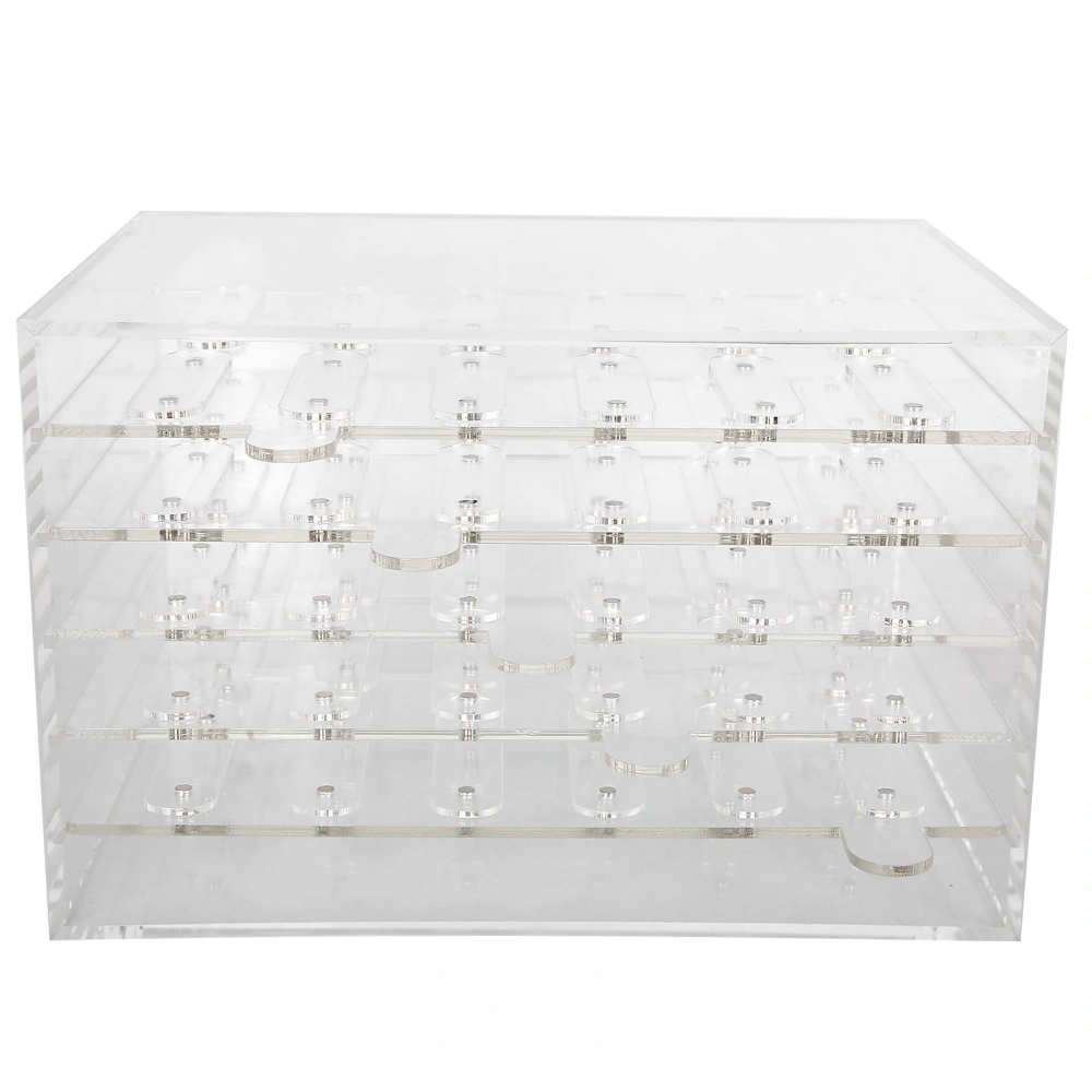 Nail Art Display Stand Acrylic 5Layers 60 Grids Removable Magnetic Adsorption Desktop Rack