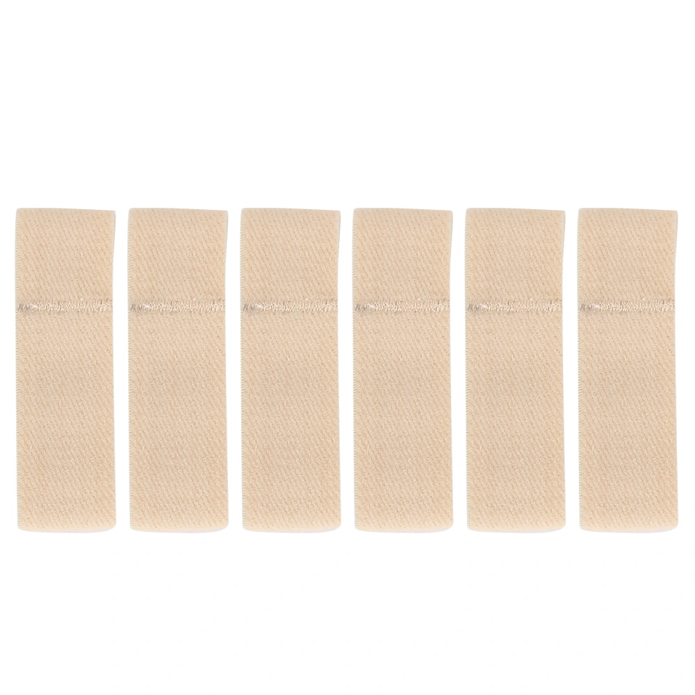 6pcs Elastic Toe Wrap Splint Soft Finger Hammer Toe Straightener Separator Bandage