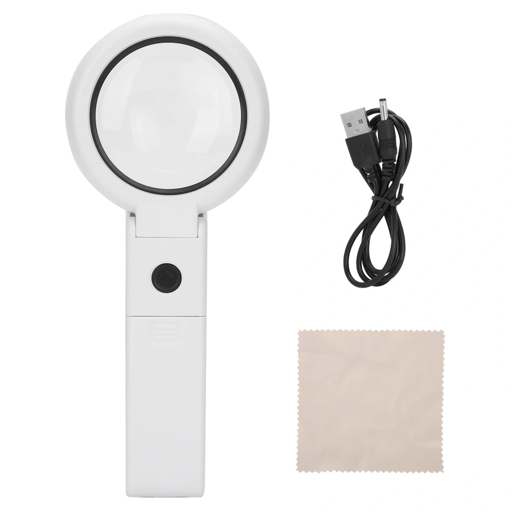 5x 11x Magnifying Glass USB 8 LED Lights Illuminated Portable Magnifying Glass for Elderly