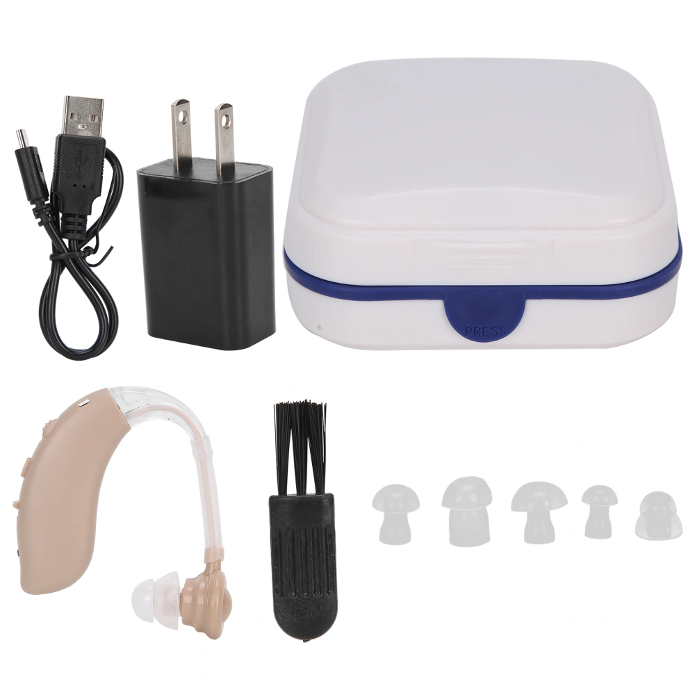 Portable Hearing Aid Low Distortion Sound Amplifiers Ear Care for the Deaf Elderly US Plug 100-240V