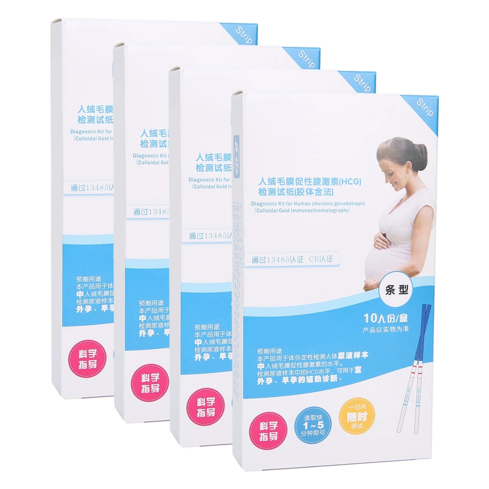 Early Pregnancy Test Strip Home HCG Urine Tester Kit for Female Care 10pcs x 4 Box