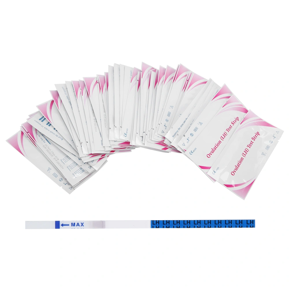 50pcs Women Ovulation Test Strip Accuracy Urine LH Test Strip Detection Indicator