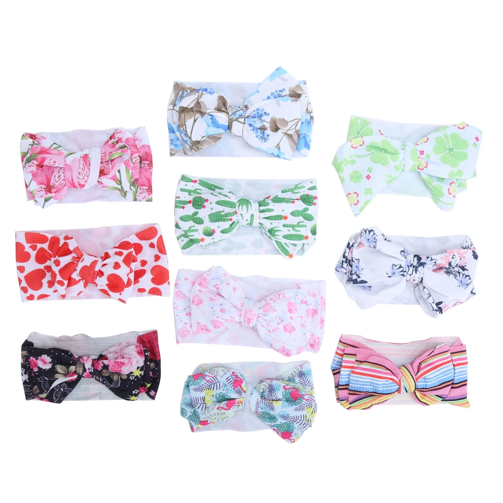 10pcs Baby Girl Headbands Bow Head Wrap Elastic Decorative Infant Children Hair Accessory