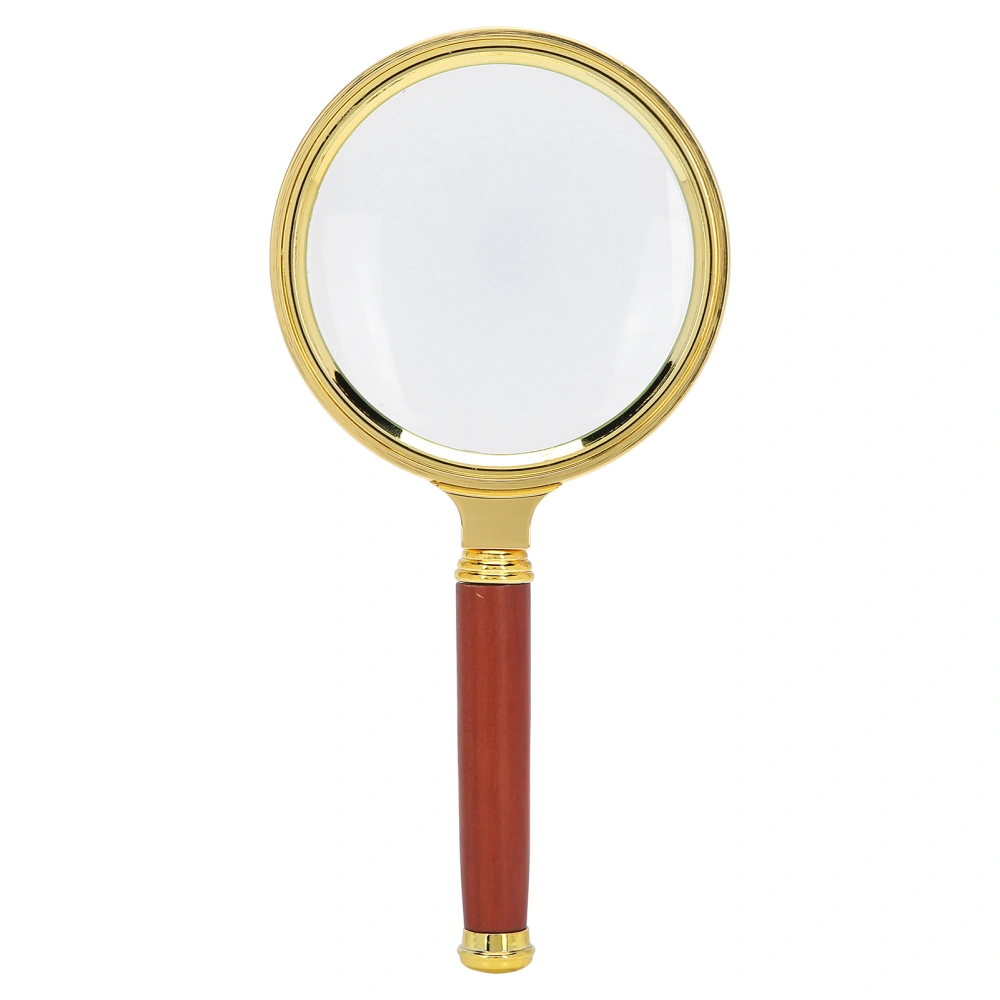 80mm 6x Magnifier Handheld Antique Magnifying Glass Reading Jewelry for Elderly