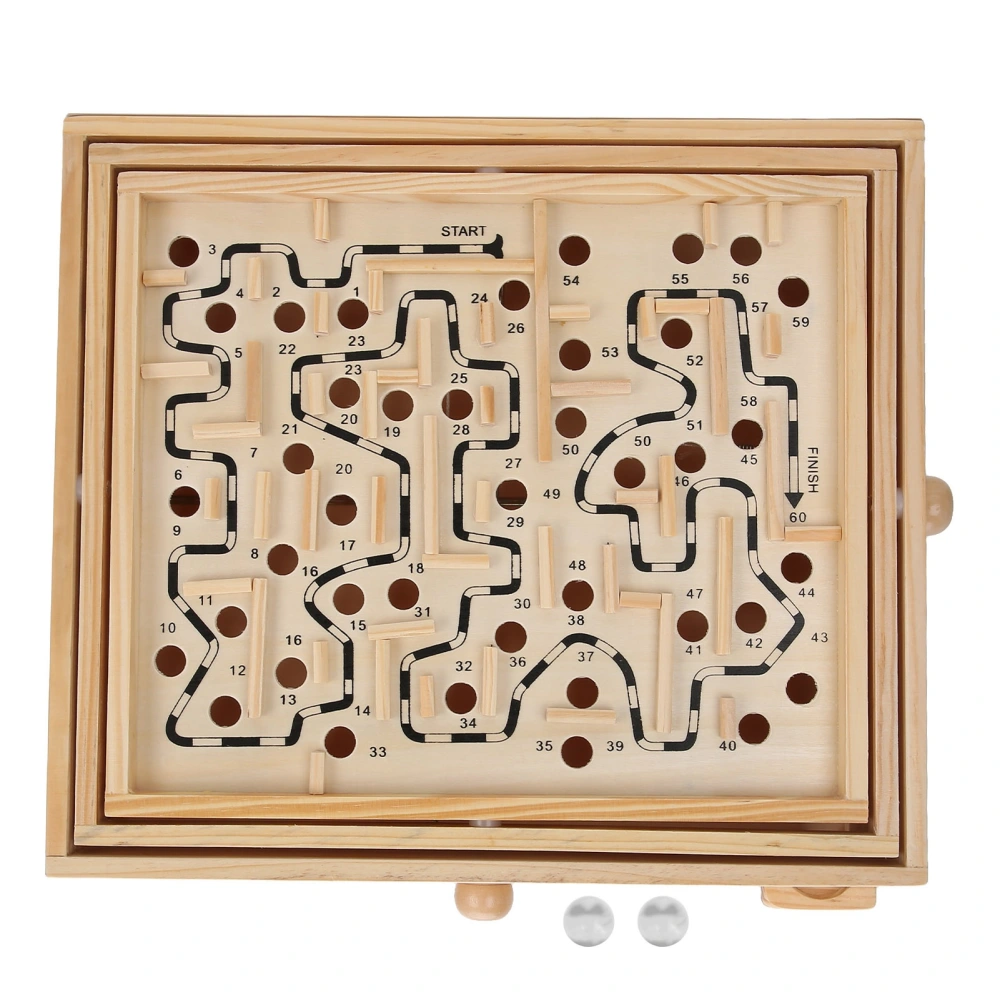 Wooden Ball Game Maze Educational Labyrinth Puzzle Toy for Dementia Adults Kids