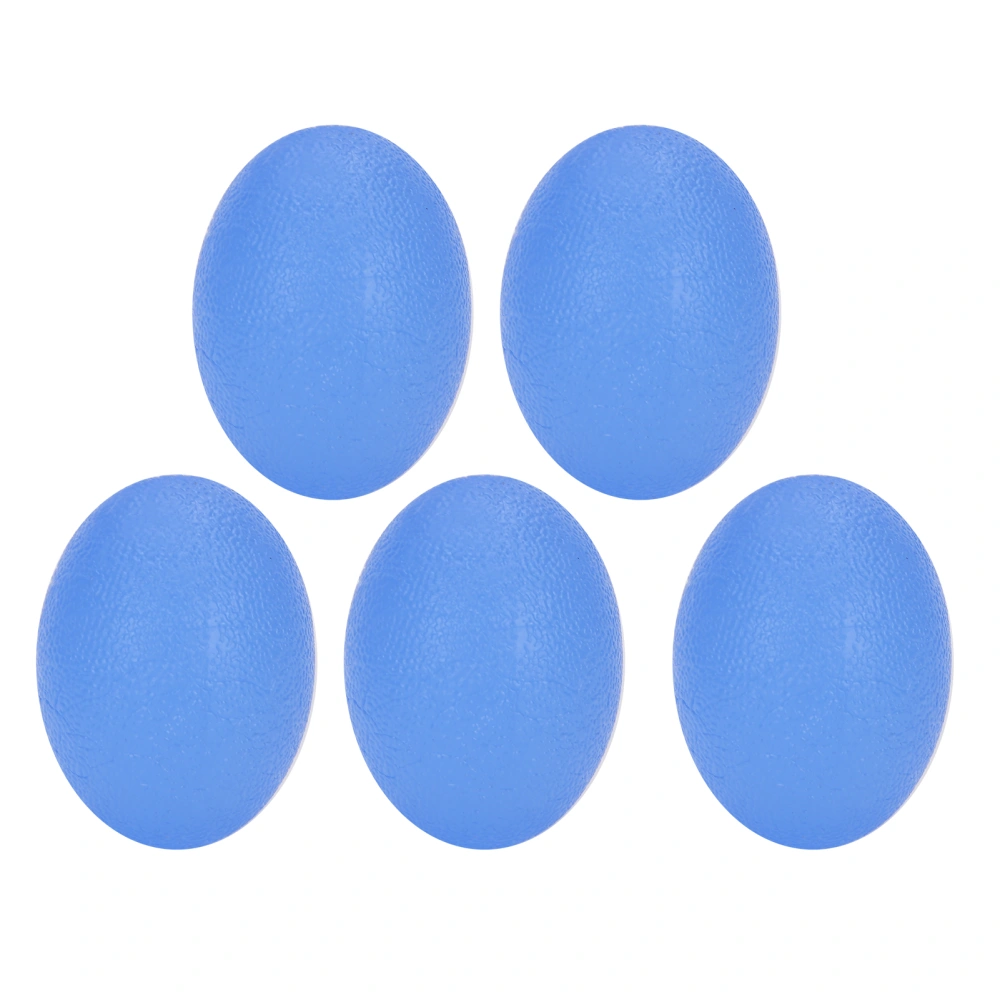 5pcs Oval Shape Elastic Hand Grip Ball Wrist Finger Strength Training Stress Relief Exercise BallBlue 30 Degree Oval Shape