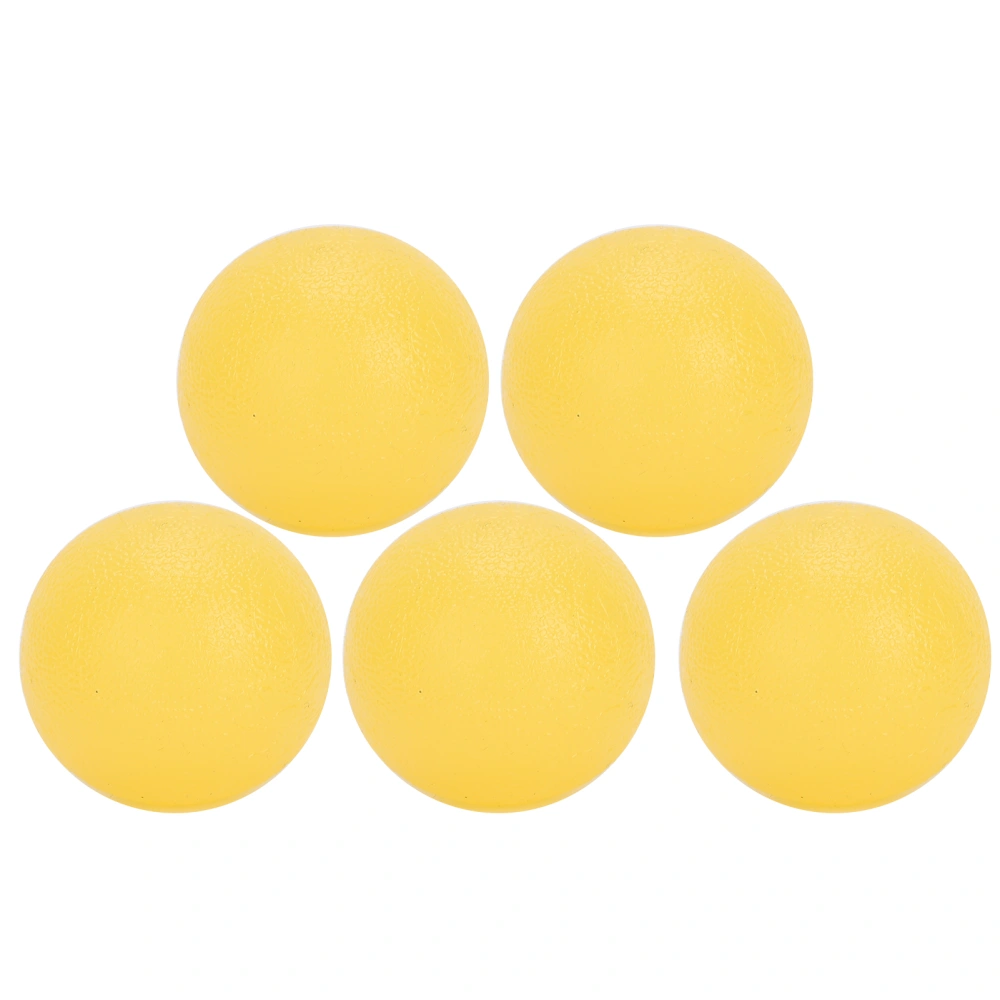 5pcs Fitness Hand Finger Strength Training Ball Silicone Finger Exercise Massage BallYellow 15 Hardness