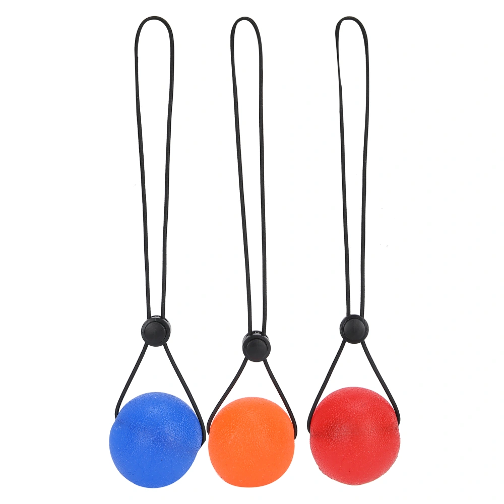 3pcs Silicone Grip Ball Hand Wrist Exercise Balls Elderly Rehabilitation Training Massage Ball(Orange 20 Degree Red 25 Degree Blue 30 Degree )