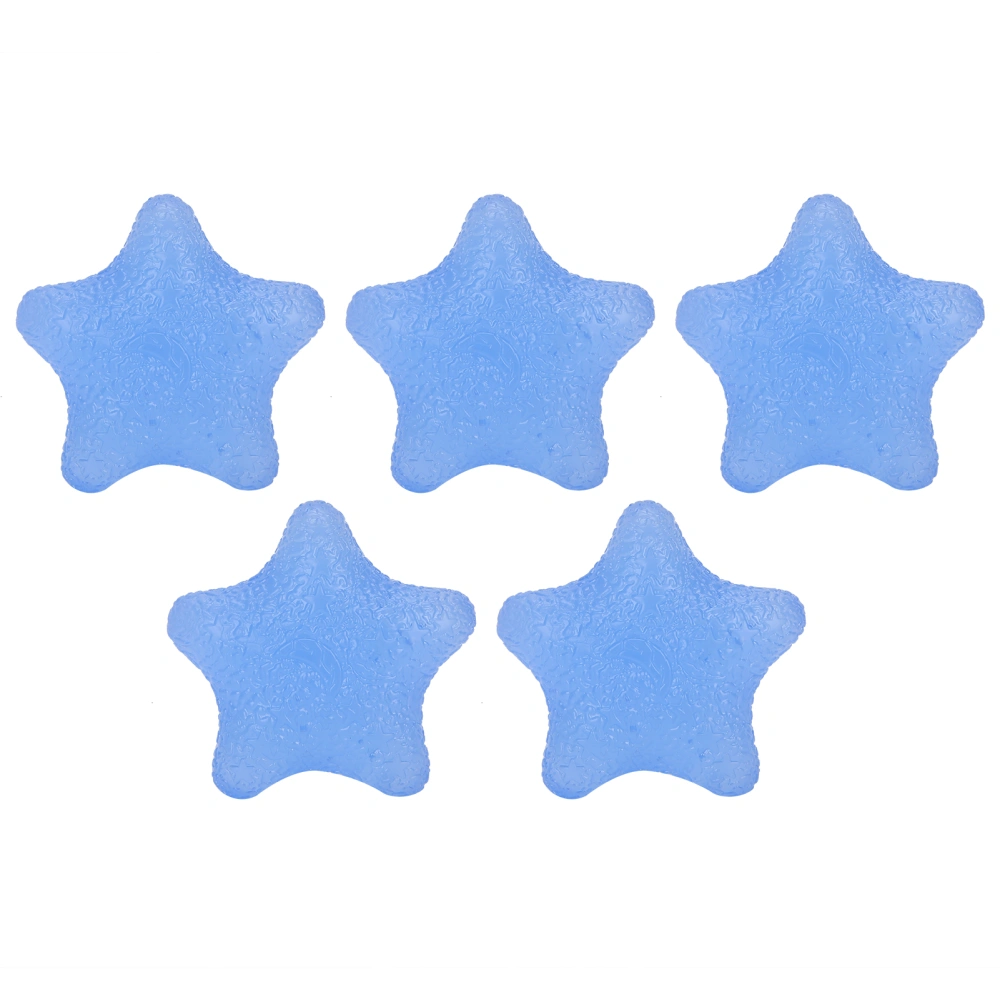 5pcs Elastic Hand Grip Ball Star Shape Wrist Finger Strength Training Exercise BallBlue 30 Degree