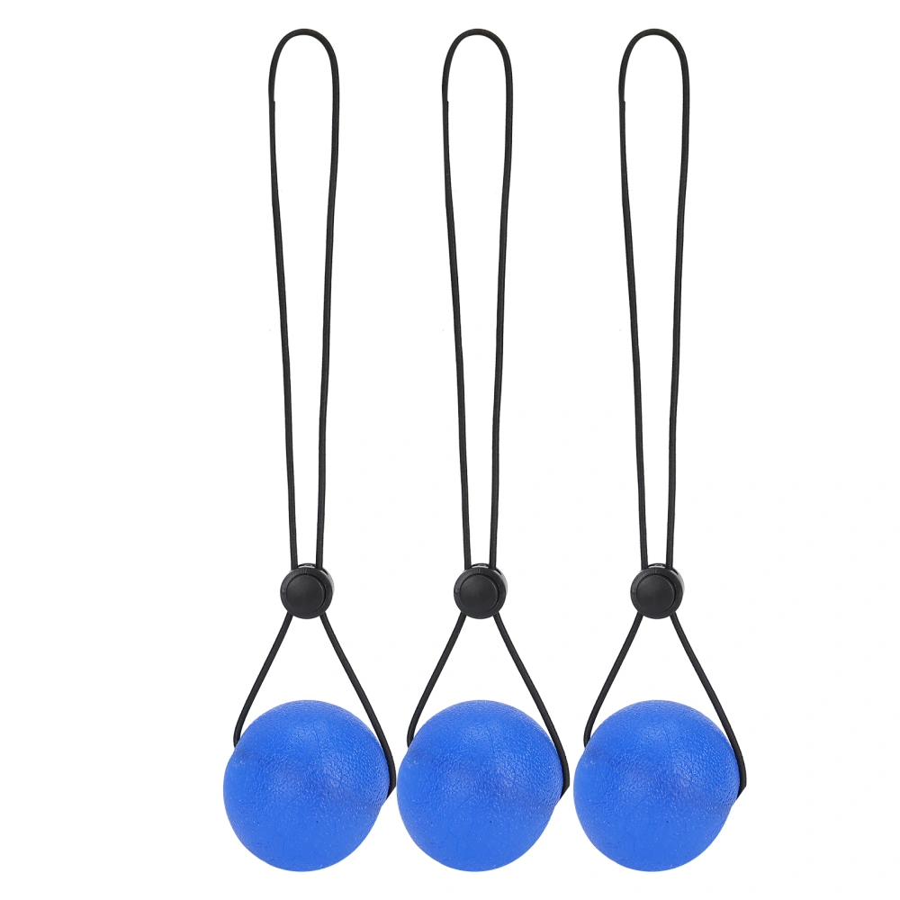 3pcs Silicone Hand Gripping Squeeze Ball Wrist Finger Massage Exerciser Stress Relief Fitness TrainingBlue 30 Degree