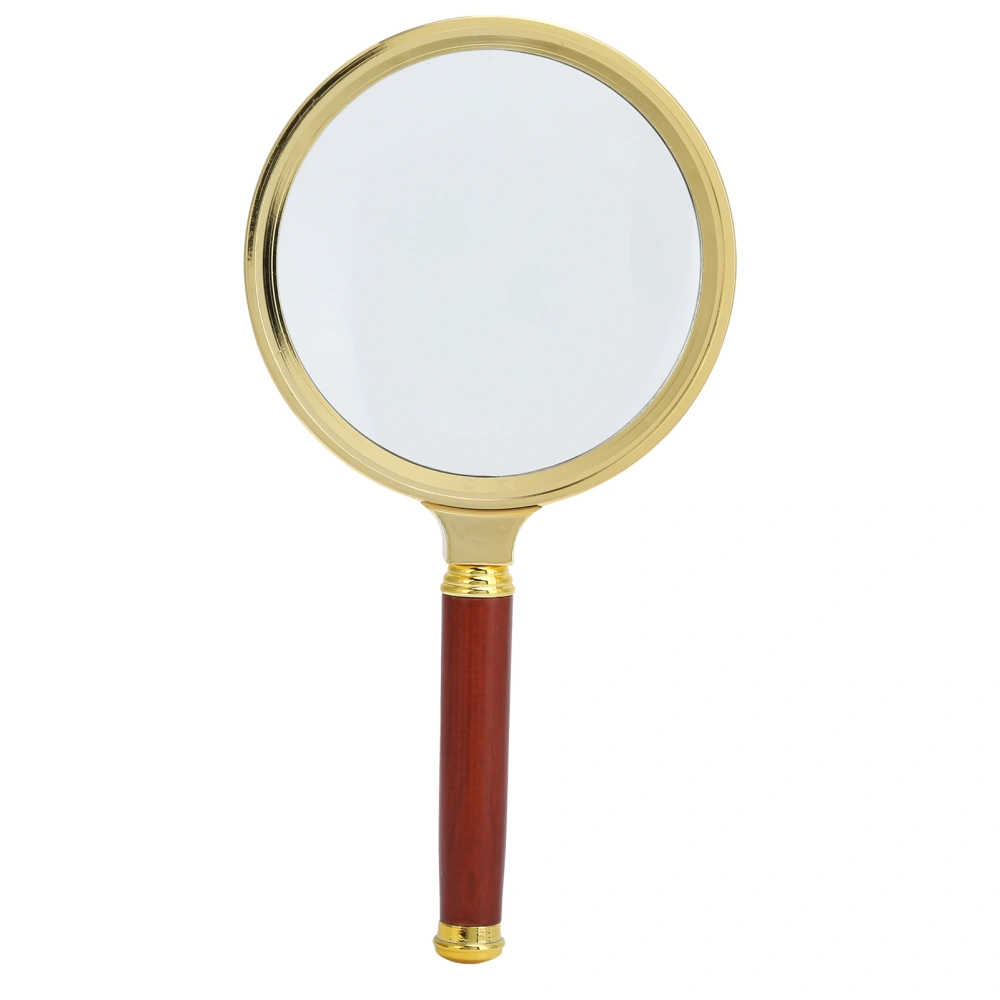 5X Magnifying Glass 90mm Handheld Magnifier Wood Handle Magnifier for Reading