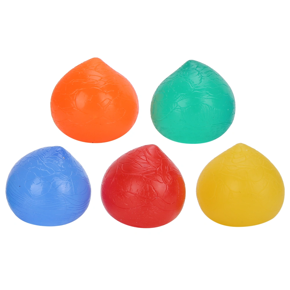 5pcs Hand Grip Ball Wrist Exercise Pressure Relief Silicone Massage Hand Strength Trainer