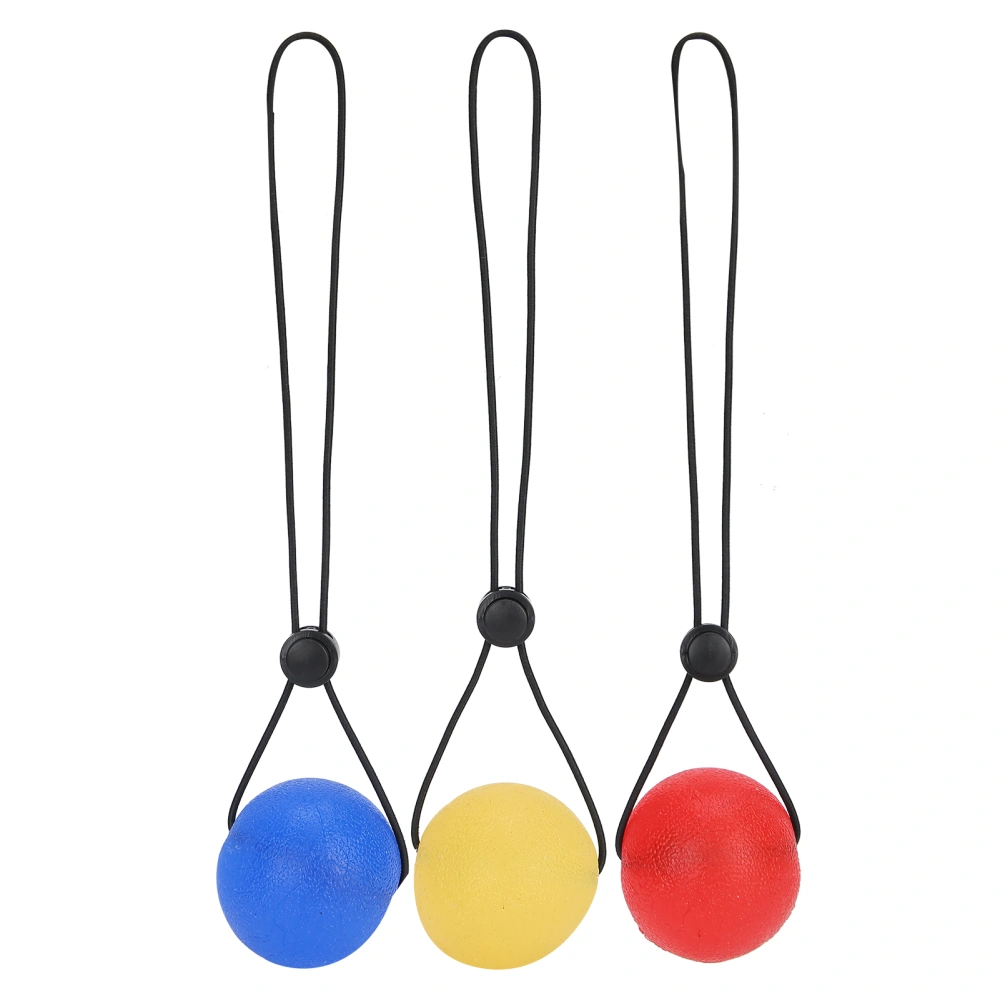 3pcs Stress Relieve Grip Ball Hand Wrist Rehabilitation Strength Training Massage Ball(Yellow 15 Degree Red 25 Degree Blue 30 Degree )