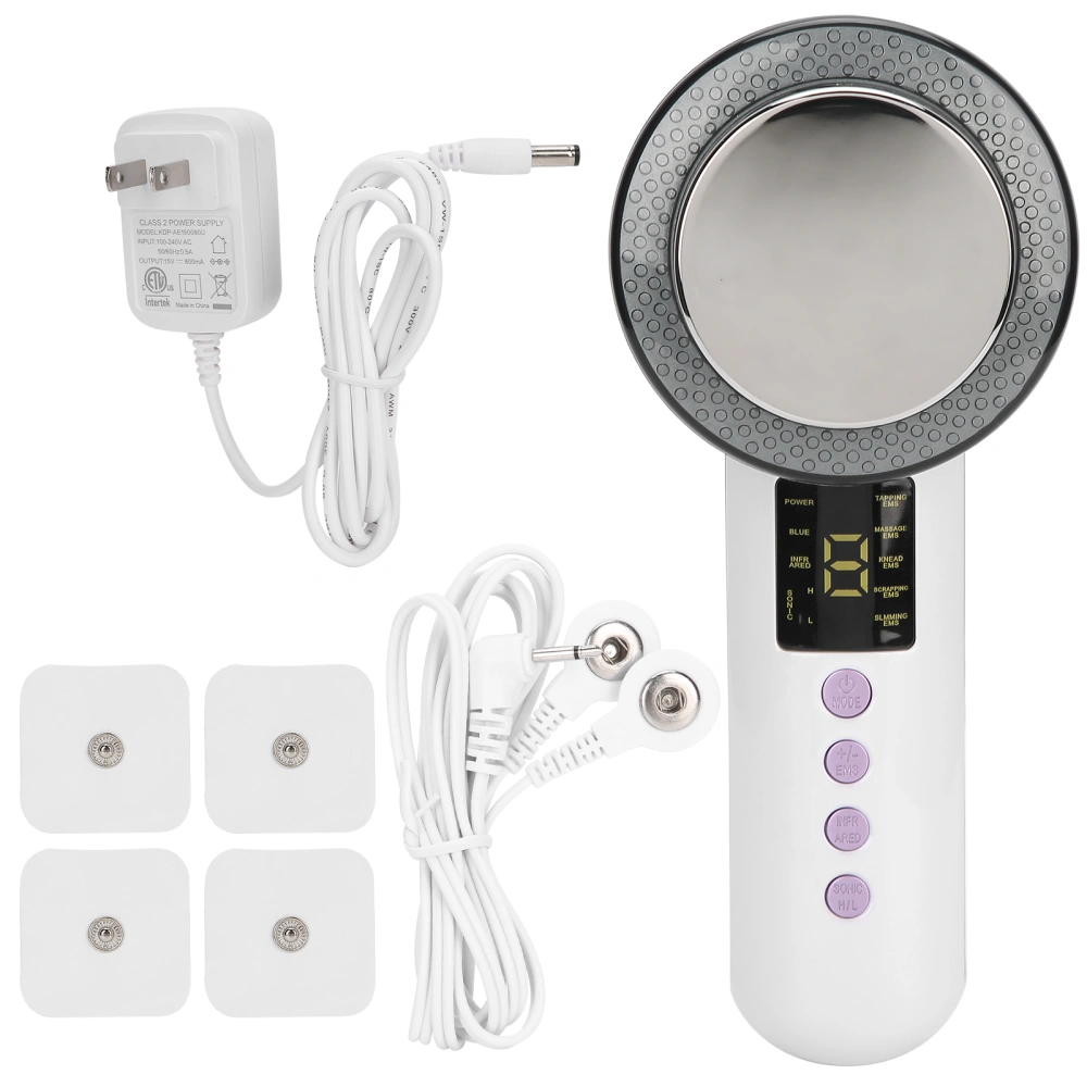 3‑In‑1 Fat Burn Machine Weight Loss Machine EMS Far Infrared LED Body Shaping Device (Purple Button)US Plug 100‑240V