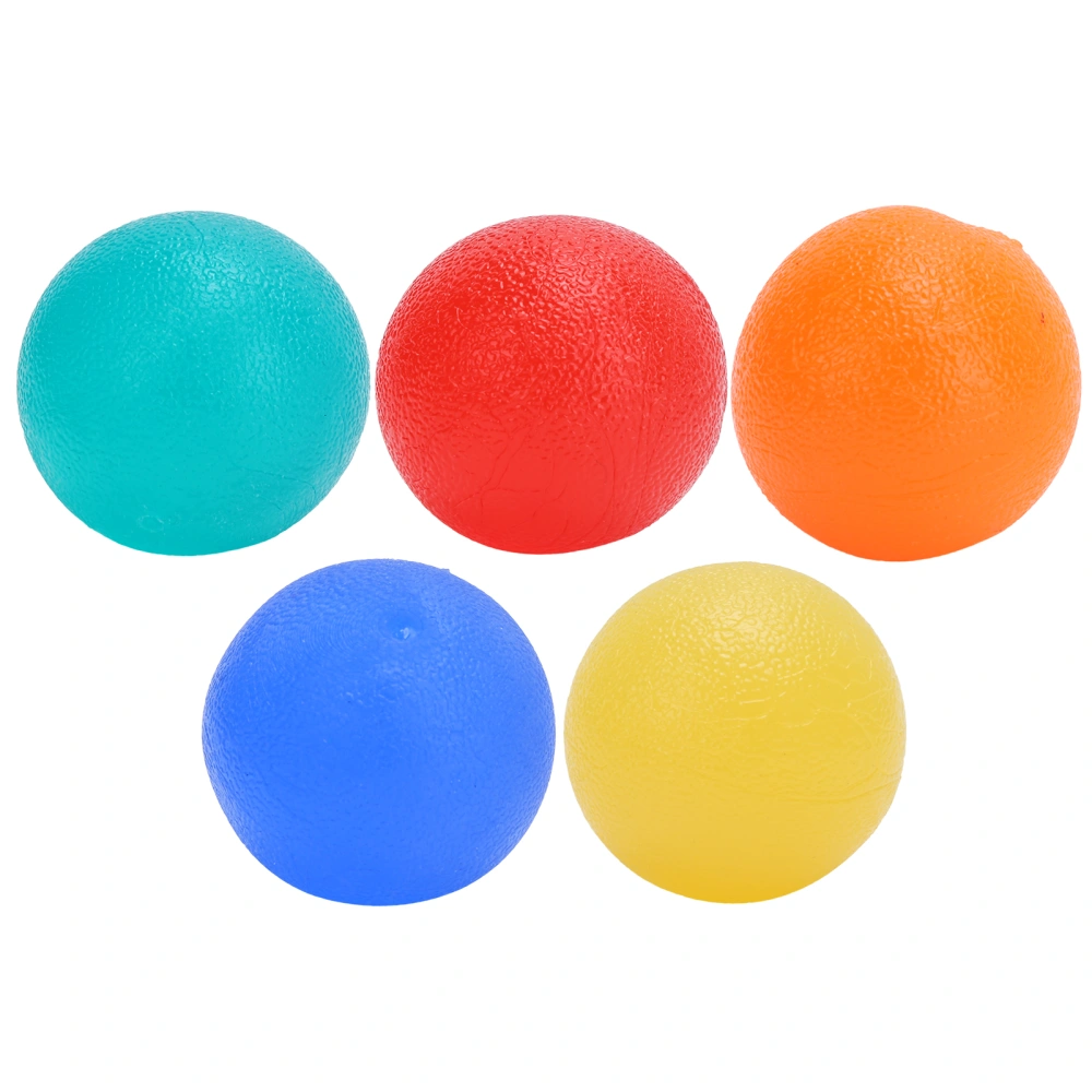 5pcs Round Hand Exercise Balls Arthritis Pain Relief Stress Relief Ball Finger Resistance Ball