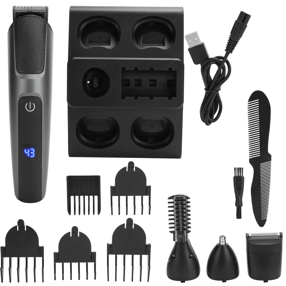 5 In 1 Hair Clipper Multifunctional Waterproof OilHead Rechargeable Electric Hair Maker