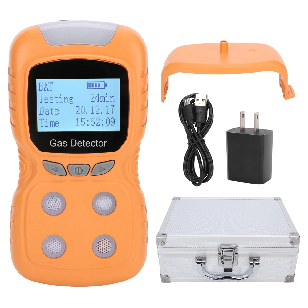 4In1 Gas Detector Portable Harmful Noxious Gas Monitor LCD Display Waterproof ExplosionProof US Plug 110240V