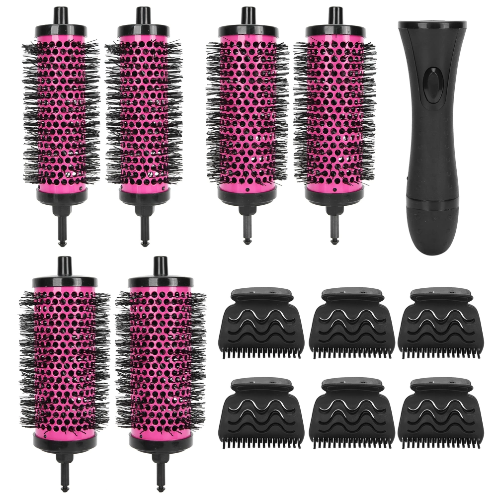 Detachable Comb Barrels with Handle Clips High Temperature Resistant Comb Brush Set