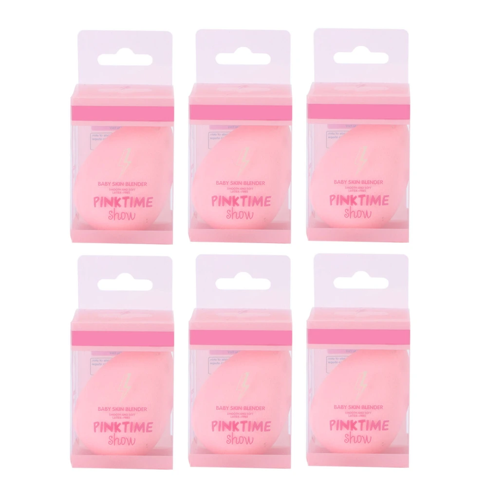 PINKFLASH 6pcs Powder Puff Reusable Beauty Makeup Blender Puff Cosmetic Tool Accessory