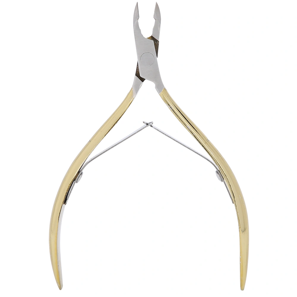 Nail Cuticle Nippers Stainless Steel Dead Skin Scissors Pliers Pedicure Manicure ToolGolden