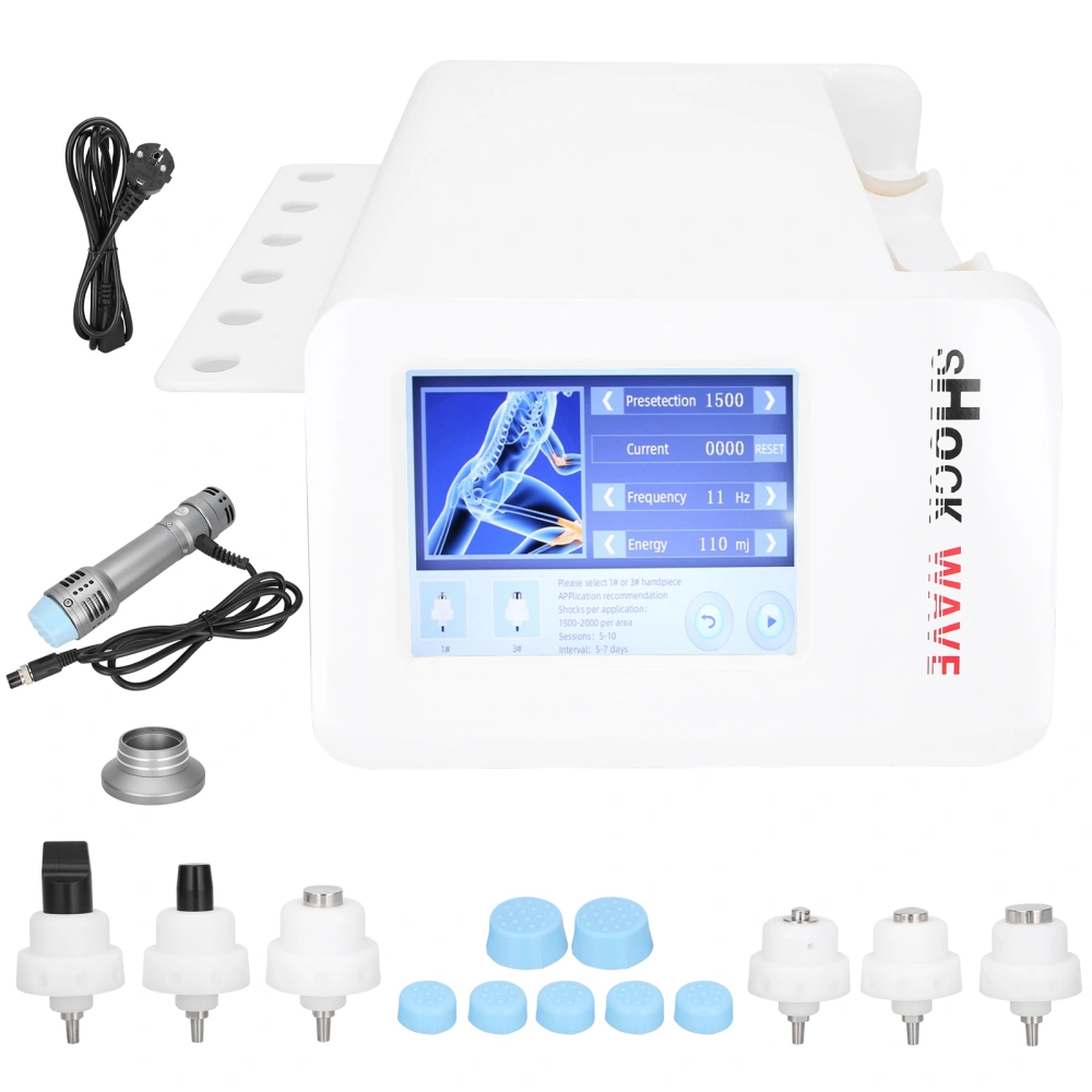 ED Shock Waves Treatments Machine Pain Relief Shockwave Physiotherapy Instrument 110‑240VEU Plug